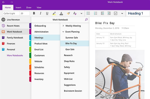 one note outil collaboratif de microsoft_etiquette